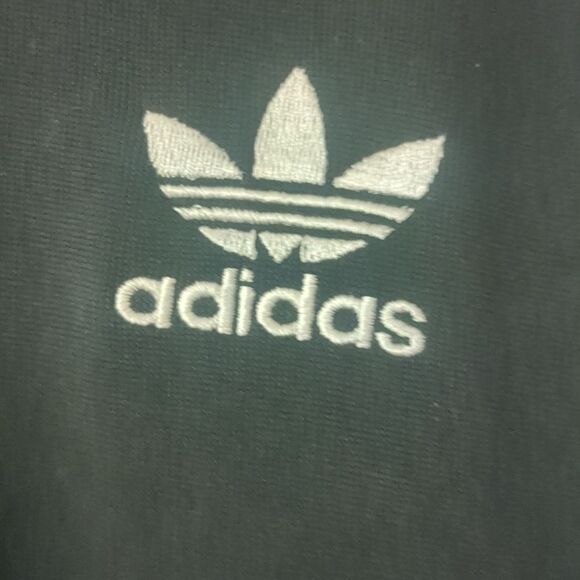 Adidas Black 3 Stripe Track Jacket Small Full Zip Front 2 Pockets Light Unisex - Picture 3 of 11